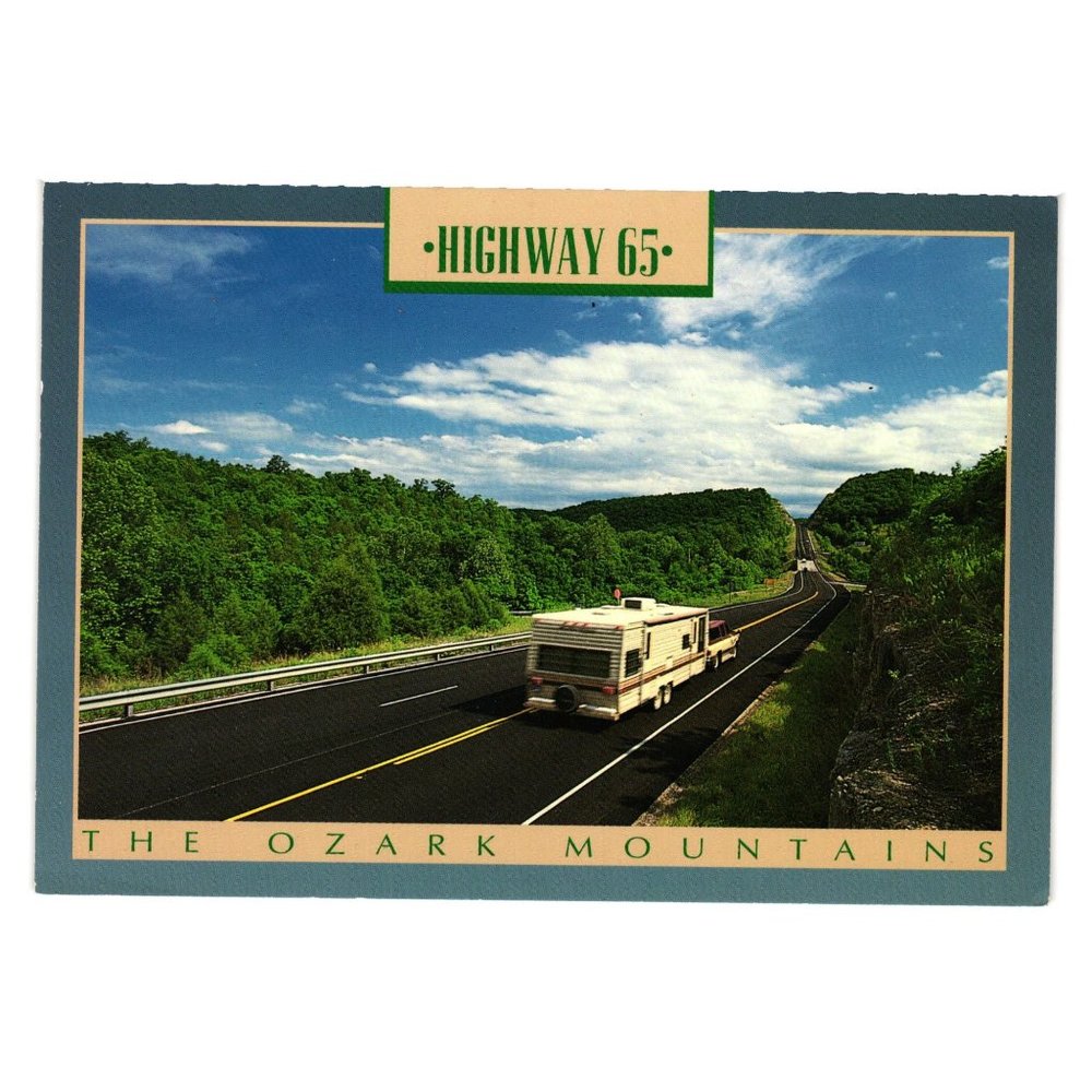 Vintage Postcard Highway 65 Ozark Mountains Branson Missouri Arkansas